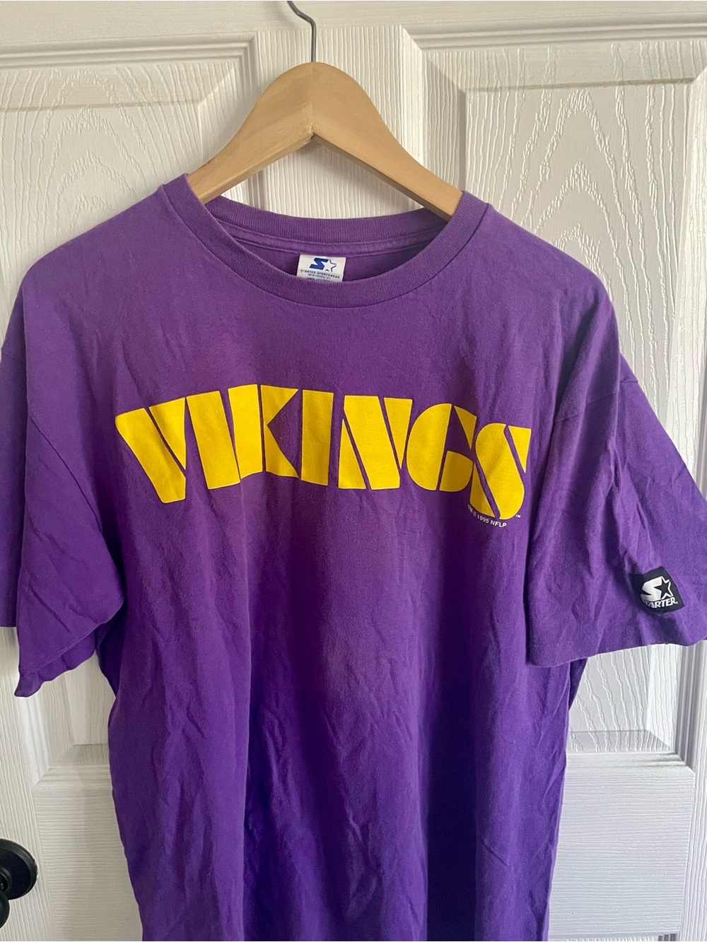Vintage Vikings MOON #1 STARTER Purple Crewneck T-Shirt